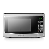 Chefman Countertop Microwave Oven 1.1 Cu. Ft. Digital Stainless Steel Microwave 1000 Watts with 6 Auto Menus, 10 Power Levels, Eco Mode, Memory, Mute Function, Child Safety Lock, Easy Clean