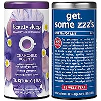 The Republic of Tea – Sleepytime Herbal Teas - Beauty Sleep and Get Some ZZZ’s Tea Bundle – 36 Count Tea Bags Each