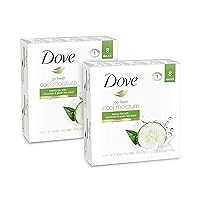 Dove More Moisturizing than Bar Soap, Cucumber and Green Tea Beauty Bar, 3.75 Ounce, 16 Count (Pack of 1)
