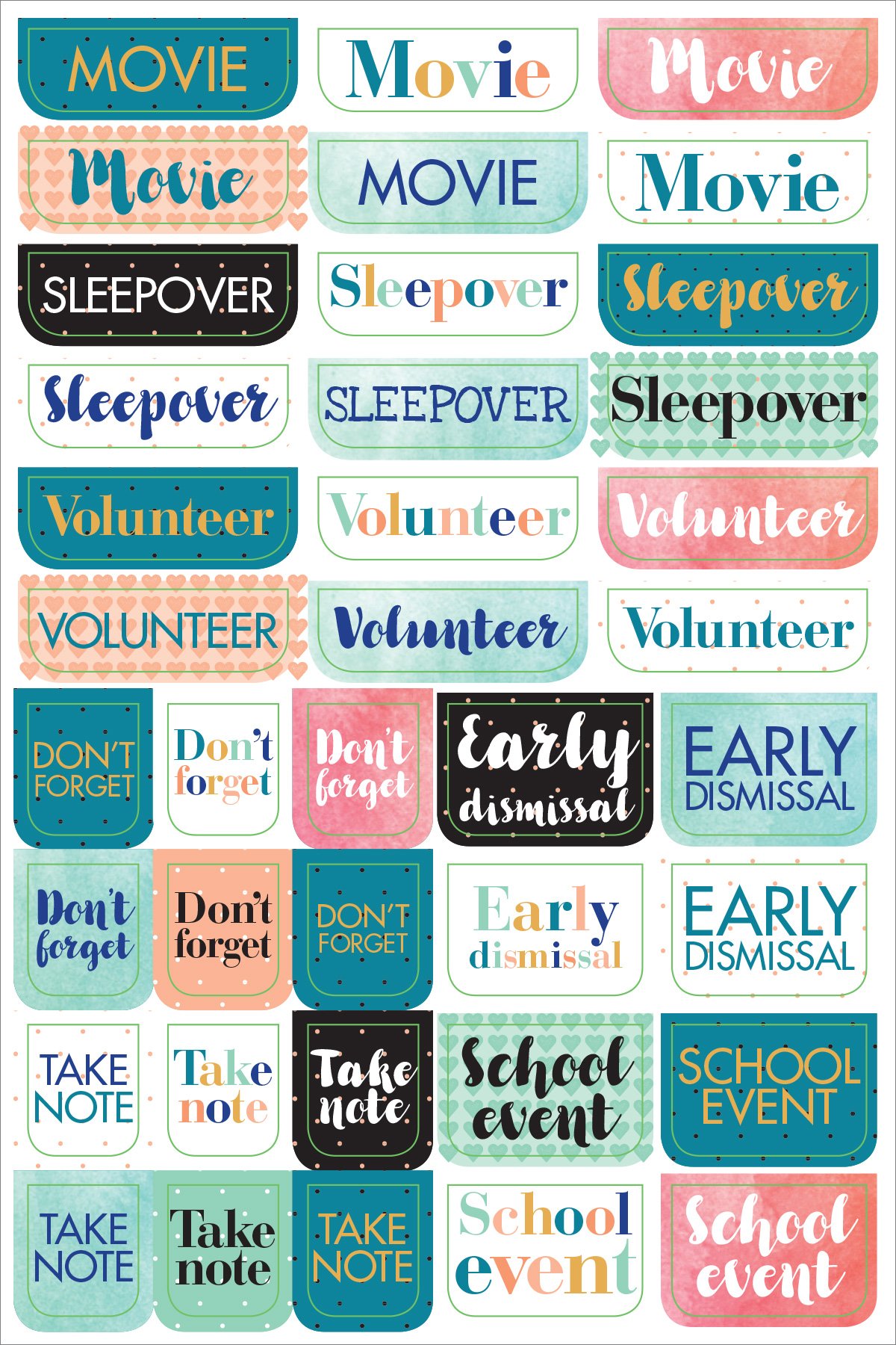 Essentials Mom's Planner Stickers (Set of 575 Stickers)