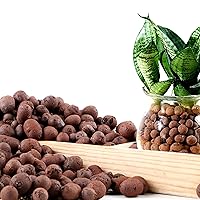 6LBS Organic Expanded Leca Clay Pebbles Hydroponics Growing Media for  Gardening Orchids Aquaponics, Drainage,Decoration,100% Natural Leca Clay