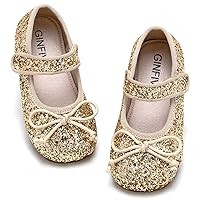 GINFIVE Toddler Little Girl Dress Shoes Ballerina Flats Shoes School Party Shoes