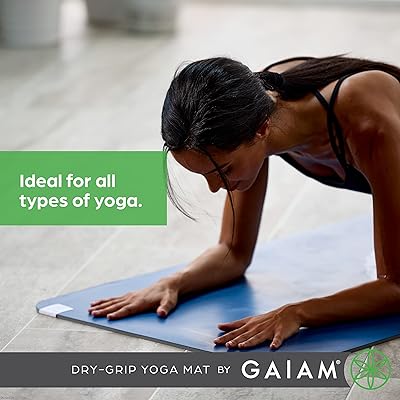 Gaiam Premium Print Yoga Mat, 5mm, Citron Sundial 