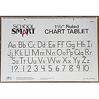 School Smart-85337 Chart Tablet, 24 x 16 Inches, 1-1/2 Inch Skip Line, 25 Sheets - White