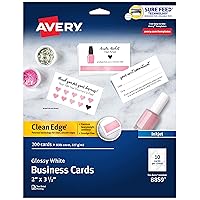 Avery Clean Edge Printable Business Cards with Sure Feed Technology, 2