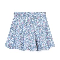 Mightly Girls' Twirl Skort with Pocket | 95% Organic Cotton, Colorful Kids Skater Skirt with Shorts, School, Parties & Play