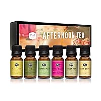 Fragrance Oil Afternoon Tea Set | Fig, White Tea, Green Tea, Sugar Cookies, Cucumber Melon, and Berries & Cream Candle Scents for Candle Making, Freshie Scents, Soap Making Supplies