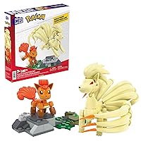MEGA Pokémon Evolution Vulpix Pack 2 Figures (Vulpix and Ninetals) 145 Building Blocks, Toy +7 Years (Mattel HTH79)