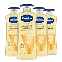 Vaseline Intensive Care Body Lotion Nourishing Moisture 4 Count for Dry Skin, with Ultra-Hydrating Lipids + Pure Oat Extract 20.3 oz