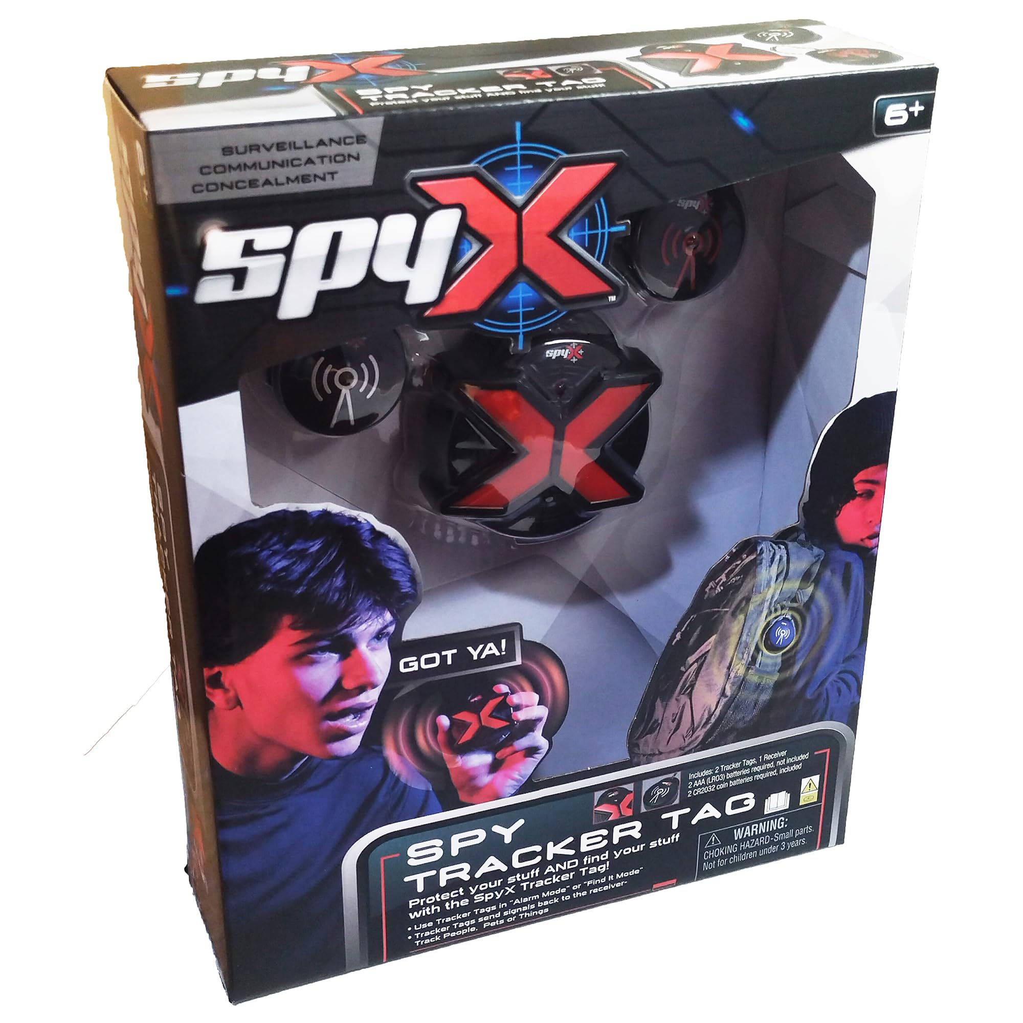 SpyX Spy Tracker Tag - Spy Tracking Toy Gadget for Kids. Protect & Find Your Stuff Or People You Want to Track. Alarm/Track Modes. 2 Spy Tags and 1 Receiver Included