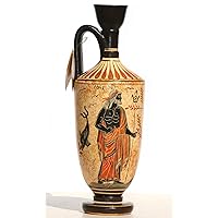 Greek Ceramic Vase Pot Vessel lekythos Goddess Athena God Poseidon 10.2??