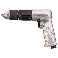 Ingersoll Rand 7803RA 1/2” Reversible Pneumatic Air Drill, Heavy Duty, 400 RPM, Variable Speed Throttle, 5HP Motor, Quick Reverse Lever