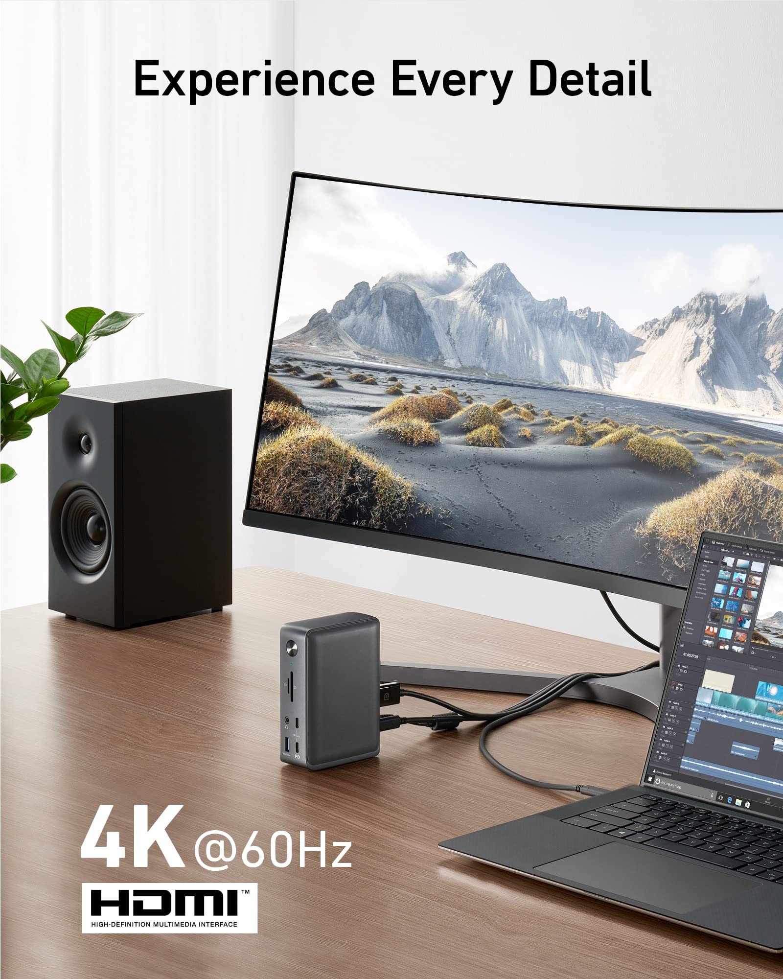 Anker 575 USB-C Docking Station (13-in-1), 85W Charging for Laptop, 18W Charging for Phone, Triple Display, 4K HDMI, 10 Gbps USB-C and 5 Gbps USB-A Data, Ethernet, Audio, SD 3.0