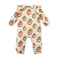 Mud Pie baby-girls Halloween Pumpkin OutfitMud Pie Baby Girl Halloween Pumpkin Outfit, Cream/Orange, 6-9 Months