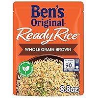 Ready Rice Whole Grain Brown Rice, Easy Dinner Side, 8.8 OZ Pouch (Pack of 6)