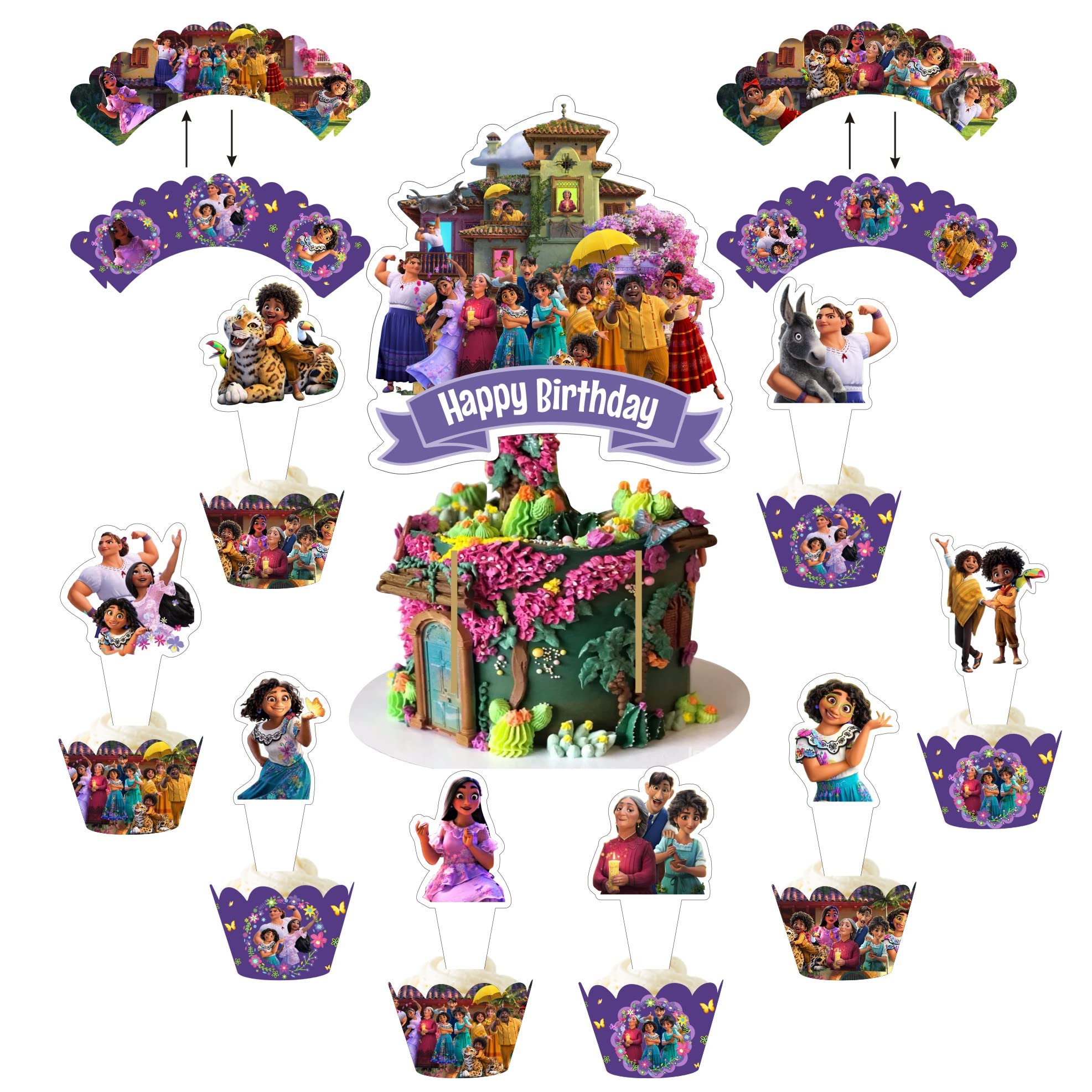 Mua Magic Movie Cupcake Toppers and Wrappers with 1 Pcs Cake ...