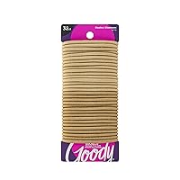 Goody Ouchless Elastic Hair Tie - 32 Count, Blonde - 4MM for Medium Hair - Slideproof Pain-Free Hair Accessories for Men, Women, Boys, and Girls - Perfect for Long Lasting Braids, Ponytails, and More