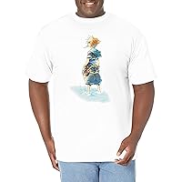 Disney Big Kingdom Hearts Feet Wet Men's Tops Short Sleeve Tee Shirt, White, XX-Large Tall