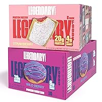 Legendary Foods High Protein Snack Bundle - Protein Pastry Strawberry 8-Pack and Wild Berry Sweet Rolls 10-Pack, Low Carb Gluten Free Healthy Snacks, Keto Breakfast Snacks
