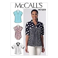 McCall's Patterns M7359 Misses' V-Neck Dolman Sleeve Tops, ZZ (Large-X-Large-XX-Large)