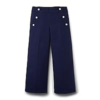 Hope & Henry Girls' Wide Leg Cropped Pull-On Pant
