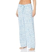 HUE Women's Long Sleepwell Basic Printed Knit Performance Sleep Pajama Pant, Made with Temperature Regulating Technology