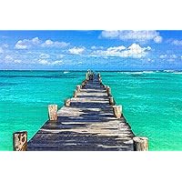Cancun Pier Mexico Jigsaw Puzzle for Adults 1000 Piece Wooden Travel Gift Souvenir