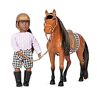 Lori Dolls – Chanda & Cinnamon – Mini Doll & Toy Horse Set – Small 6-inch Doll & Morgan Horse – Play Set with Clothes, Animal & Accessories – Playset for Kids – 3 Years +
