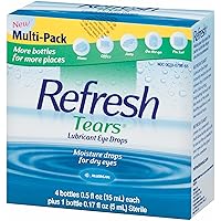 Product of Refresh Tears Lubricant Eye Drops Multipack, 4 ct./0.5 fl. oz. with Sterile Drops Bottle, 0.17 oz. - [Bulk Savings]