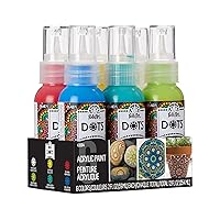 FolkArt Dots Set, 6 Piece Acrylic Paint Kit Featuring 6 Colors for DIY Indoor & Outdoor Multi-Surface Craft Projects, 49904