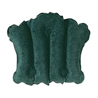 Earth Therapeutics Terry Covered Bath Pillow - Dark Green