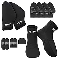 Relief Genius Cold Therapy Socks & Hand Ice Pack Cold Gloves for Chemotherapy Neuropathy, Chemo Care Package for Women and Men, Large Black