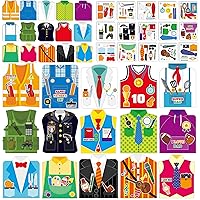 Qyeahkj 60 Packs Father's Day Card Making Kits for Kids Father's Day DIY Arts Crafts Father's Day Shirt Greeting Card with Stickers Handmade Crafting Card Bulk for Father's Day Party Supplies Decor