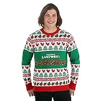 National Lampoon's Christmas Vacation Light Up LED Ugly Christmas Sweater for Adults, Light Up Xmas Sweater