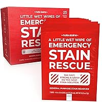 EMERGENCY STAIN Remover Spray – 25 Wipes - Couch Stain Remover for Clothes, Fabric, Silk, Linen - Instant Cleaner Works on Blood, Grass, Coffee, Mud