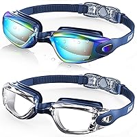 Aegend Swim Goggles, 2 Pack Swimming Goggles No Leaking Adult Men Women Youth