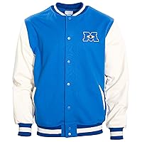 Mad Engine Monsters University Varsity Jacket Blue and White MU Logo Halloween Costume Cosplay - Adult