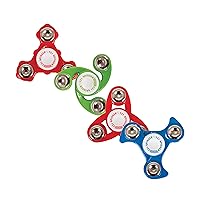  ZURU 4 Design Standard Fidget Spinner (4 Pack) Stainless Steel Hand  Spinners for ADHD Anxiety Stress Relief Compact Toy Party Favor Basket  Stuffer for Adults and Kids ( Exclusive) : Toys