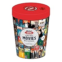 Ridley's: 50 Must-Watch Movies Bucket List 1000-Piece Puzzle - Movie Lovers Gift - Unique Art Style - Movie Room Décor