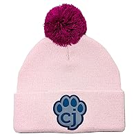 Magic Beanie: Pink & Hot Pink - Toddler Winter Hat, Acrylic Yarn, Color Change Silicone Patch, Comfy & Warm, Cold Weather, One Size