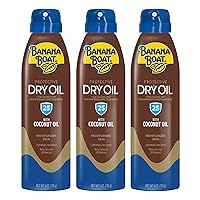 Banana Boat Sunscreen Oil SPF 25, 6 oz - Dry Oil Clear Spray, Tanning, Non-Greasy, Lightweight, Water Resistant, Oxybenzone Free, Argan Oil, Suitable for Adults, Unisex, Whole Body