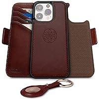Dreem Bundle: Fibonacci Wallet Case for iPhone 15 Pro Max with Liberate AirTag Holder [Coffee]