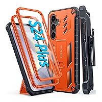 FNTCASE for Samsung Galaxy S24-Plus Case: S24plus Phone Case Drop Protection Rugged Belt-Clip Holster & Kickstand Military Grade Matte Textured Bumper TPU Shockproof Durable Protective Cover