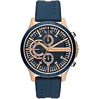Armani Exchange Men's Chronograph Quartz Watch with Silicone Strap AX2440