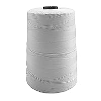 Heavy Duty 100% Organic Cotton TEX 70 Sewing Thread - 3000 Meter Cone - White