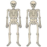 Beistle Vintage Halloween Jointed Skeletons 2 Piece, 51