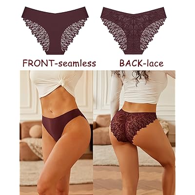 Mua Sth Big Cheeky Underwear for Women Lace No Show Bikini Soft Breathe  Seamless Panties Ladies Sexy Hipster Set 6 Pack trên  Mỹ chính hãng  2024