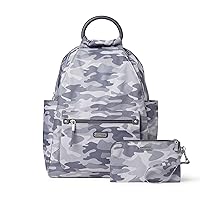 Baggallini womens All Day Backpack with RFID Phone Wristlet, Grey Camo Print, One Size US
