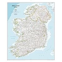 National Geographic Ireland Wall Map - Classic (30 x 36 in) (National Geographic Reference Map)
