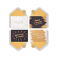 Papyrus Blank Cards with Envelopes, Gold, Black and Cream (16-Count)